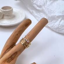 Модные кольца IFMIA 5 шт./компл. 2020, жемчужные простые дизайнерские кольца, винтажные золотистые кольца, наборы для женщин, ювелирные изделия, подарки Вечерние 2024 - купить недорого