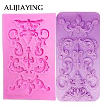 M0984 DIY Lace Flower Vine Pattern Silicone Cake Mold Mat Fondant Cake Decorating tools Silicone Chocolate Candy Mould 2024 - buy cheap
