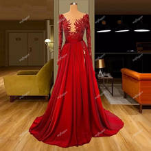 Vestidos De Noche De gasa brillantes, rojo, Aline, apliques, para celebración, graduación, boda 2024 - compra barato