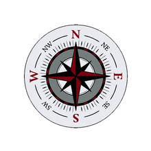 Dawasaru Funny Nautical Theme Compass Car Sticker Personalized Decal Laptop Motorcycle Auto Accessories Decoration PVC,13cm*13cm 2024 - buy cheap