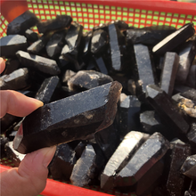 Matéria-prima preta de quartzo para cura, pedras ásperas de cristal preto natural de 2.2lb para cura 2024 - compre barato