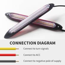 2 Pcs Cars DRL LED Daytime Running Lights White Turn Signal Yellow Guide Strip for Headlight Assembly Drop Shipping 15.5-34.5 cm 2024 - buy cheap