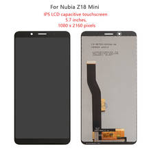 Tela lcd para zte nubia z18 mini, tela sensível ao toque para zte nubia z18 mini nx611j, 100% testado, 5.7 polegadas 2024 - compre barato