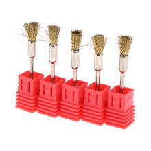 5x Electric Nail Drill Dust Cleaning Brush Polishing Tips Copper Wire Tools 2024 - buy cheap