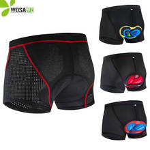 WOSAWE-pantalones cortos de ciclismo para hombre y mujer, ropa interior con almohadilla de Gel Pro 5D, transpirables, a prueba de golpes, para bicicleta de montaña 2024 - compra barato
