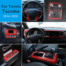 For Toyota Tacoma 2016-2020 Car Accessories ABS Red Interior Trim Gear Panel Navigation Outlet Center Console Decorative sticker 2024 - buy cheap