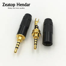 Conector de soldadura de alta calidad para auriculares, adaptador de Cable de altavoz, 2,5mm, 4 polos, macho, 6MM, 1 ud. 2024 - compra barato