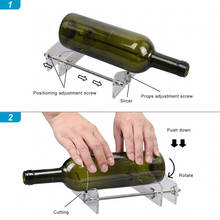 Cortador de garrafa de vidro profissional, ferramenta criativa para cortar garrafas diy 2024 - compre barato