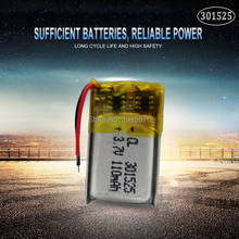 Bateria de polímero de ithium, 3.7v 110mah 301525 para gps psp mp3 mp4 mp5 dvd, bateria pequena de brinquedo, fone de ouvido bluetooth, bateria de célula de íon de lítio 2024 - compre barato