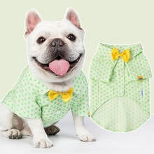 Camisa con estampado de lunares para perro, ropa de perro, abrigo de gato pomeraniano, caniche, Bichon, Schnauzer, Pug, Bulldog Francés, Corgi, disfraces de verano 2024 - compra barato