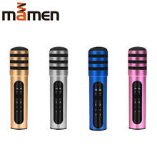 2019 Fashional Condenser Microphone Speaker Handheld Microphone Palm Mic Music Player Singing Recorder Microphone for Smartphone 2024 - buy cheap