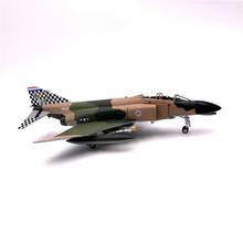 Модель американской эскадры 63, 1/100 в масштабе 63, индейки, ВВС F-4, литая под давлением модель самолета из сплава, отображение игрушек авиакомпании 2024 - купить недорого