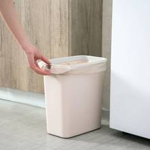 Cubo de basura estrecho de plástico para cocina, contenedor de almacenamiento de basura, organizador para el hogar, dormitorio 2024 - compra barato