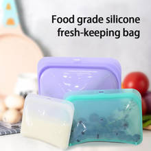 Food Grade Silicone Heating Food Storage Bags Reusable Fresh Bag Multifunction Spice Fruit Zipper Sealed Bag Kitchen Accessories 2024 - buy cheap