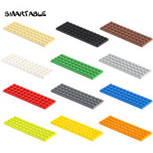 Smartable-placa de base 4x12, piezas de bloques de construcción, juguetes creativos con logotipo DIY, Compatible con las principales marcas 3029, juguetes, 14 unids/lote 2024 - compra barato