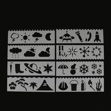 Weather Shaped Painting Template DIY Craft Layering Stencils Painting Scrapbooking Stamping Embossing Album Paper Template 8Pcs 2024 - buy cheap