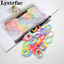 Lystrfac 100Pcs /Bag 25mm High Elastic Hair Bands  Women Girls Hairband Rubber Tie Ponytail Holder Scrunchies Hair Accessories 2024 - buy cheap