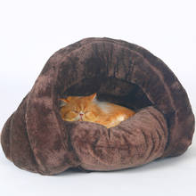 Cama grossa para gato e cachorro, para animais de estimação, quente e macia, para canil, casinha para dormir, cesta para gatinhos 2024 - compre barato