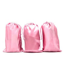 16 Colors 18x30cm Blank light pink,pink,hot pink virgin hair extension packaging satin silk bag gift hair bundles packing bags 2024 - buy cheap