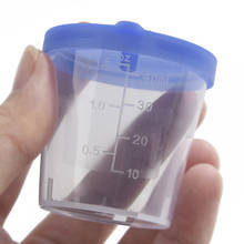 10 PCS Plastic Cup 40ML Urine Container Specimen Cup Sample Bottle Vol Molded Graduation ML And Oz PP EO Sterile Blue Cap Hot! 2024 - buy cheap