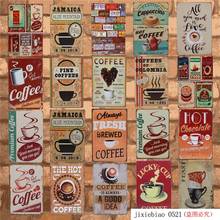 Drink Coffee Poster Shabby Chic Cafe Bar Metal Sign Tintin Tin Signs Garage Home Decor Plaque Wall Stickers Painting 30X20CM H70 2024 - buy cheap