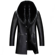 Fox Fur Collar Leather Jacket Men Clothing Wool Liner Tops Winter Men's Sheepskin Coat Plus Size 4xl Chaqueta Hombre ZT5011 2024 - buy cheap