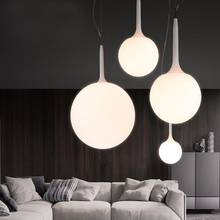 Glass ball pendant light Milk White Modern Castore Pendant Lamp Living Bar Dining room Dinning kitchen island pendant lights 2024 - buy cheap