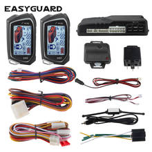 EASYGUARD 2 way car alarm remote start lcd pager display shock alarm sensor universal car system car accessories 2024 - buy cheap