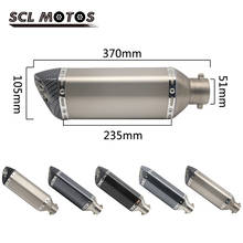 SCL MOTOS-tubo de escape AK para motocicleta, silenciador con DB Killer para GY6 CRF 230 MSX 125 ATV Dirt Bike, 51mm 2024 - compra barato
