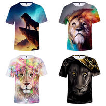 Fashion Cool Print 3d T Shirts King Lion Summer Men Women T-shirt Short Sleeve O-neck 3D T-shirts Tee Shirt Sweatshirts Tops 4XL 2024 - buy cheap