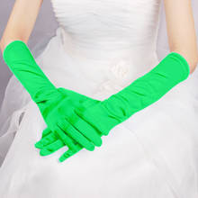 10pc/ lot 38cm 20colorWomen green lady dancing performance long gloves fashion evening party glove free shipping 2024 - buy cheap