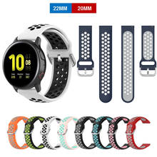 Correia de smart watch, pulseira para samsung galaxy watch active 2 40/44mm gear sport, pulseira de pulso de relógio 20mm, samsung active2 3 42mm 2024 - compre barato