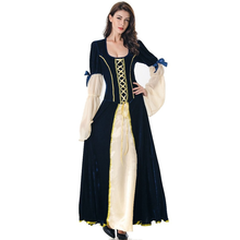 Cosplay Costume Halloween Vintage Cosplay Medieval Gothic Dress Palace Carnival Party Disguise Princess Clothes Female Robe 2021 2024 - buy cheap