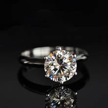 Fashion Women Solitaire 7mm Stone Cz 5A Zircon stone 925 Sterling silver engagement Wedding Band Ring Sz 4-10 Gift 2024 - buy cheap