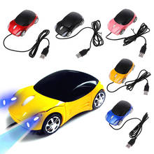Ratón con cable para juegos, Mouse óptico LED de 1000DPI, USB 3D, con forma de coche, para PC, portátil, jugador para PC y portátil 2024 - compra barato