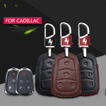 Genuine Leather Key Case Keychains For Cadillac Escalade SRX ATS CTS XT5 Key Fob Cover Bag Shell Car Styling Accessories KUKAKEY 2024 - buy cheap