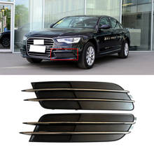 CAPQX-cubierta embellecedora de parachoques delantero para Audi A6L 2012 2013 2014 2015, Luz antiniebla del parachoques delantero, moldura para luz de parrilla, adorno decorativo, 1 Uds. 2024 - compra barato