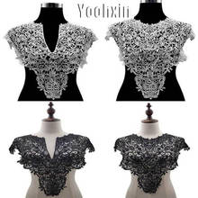 Luxury white black Embroidery flower lace fabric trim ribbon DIY sewing patch applique collar craft guipure dress wedding decor 2024 - buy cheap