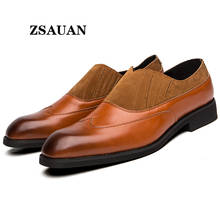 ZSAUAN Big Size 38-48 Men British Slip-on Dress Shoes Shaped Toe Male Gentleman PU Leather Footwear Men Loafers 2024 - buy cheap