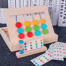 Brinquedos montessori de treinamento infantil, 4 cores combinando, brinquedos educativos, matemática, cores correspondentes, brinquedos de madeira para crianças 2024 - compre barato