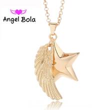 Ángel Bola 28mm 10mm Uds venta al por mayor las alas de forma de estrella de cinco puntas de sonido Engelsrufer COLLAR COLGANTE para las mujeres joyería de regalo L047 2024 - compra barato