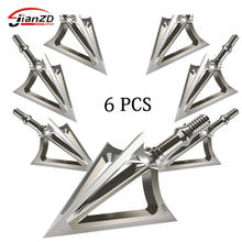 100/125 Grain Archery Broadheads Fixed 3 Blade Stainless Steel Arrowheads For Outdoor Hunting Shooting Accessories 2024 - buy cheap