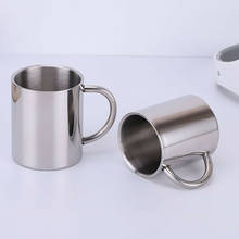 1pc 2020 Coffee Mug Portable Double Walled Stainless Steel Camping Mug Hiking Sports Cup 2024 - buy cheap