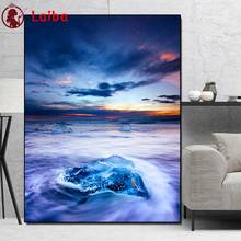 5d pintura diamante iceberg paisagem diamante mosaico completo broca quadrado diamante bordado mar e céu imagens de strass arte 2024 - compre barato