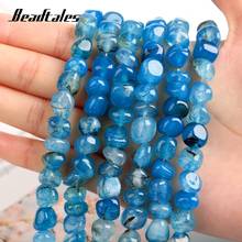 15"8mm Dragon Pattern Agate Beads Blue Irregular Natural Loose Stone Beads For Jewelry Making DIY Making Bracelet Beeadtales 2024 - buy cheap