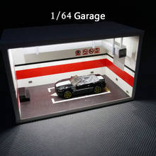 Модель автомобиля из сплава в масштабе 1:64, подземный гаражный шкаф с светильник светкой 2024 - купить недорого
