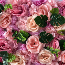 Декоративная Цветочная панель ручной работы для цветочной стены, искусственные шелковые цветы для настенного декора, Цветочная стена для свадебного торжества и детского душа 2024 - купить недорого