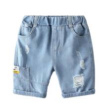 Pantalones cortos de tela vaquera para bebés, jeans con agujeros a la moda, estilo coreano del Sur, informal, 5, 2, 3, 4, 5, 6, 7 y 8 años, 2020 2024 - compra barato