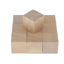 4cm Wooden Cubes, 10pcs Unfinished Square Wood Blocks for Kids Math Teaching, Crafts & DIY Projects 2024 - купить недорого