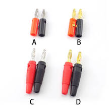 10pcs Banana plug Audio Speaker Screw Gold Plate Plugs Connector 4mm Adapter Solderless Black Red color H10 2024 - buy cheap